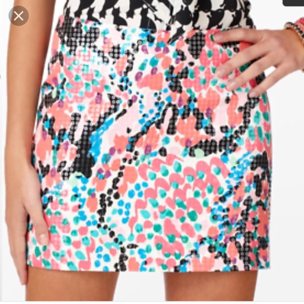 NWOT Lilly Pulitzer Tate Sequin Mini Skirt Size 2 - Picture 1 of 3